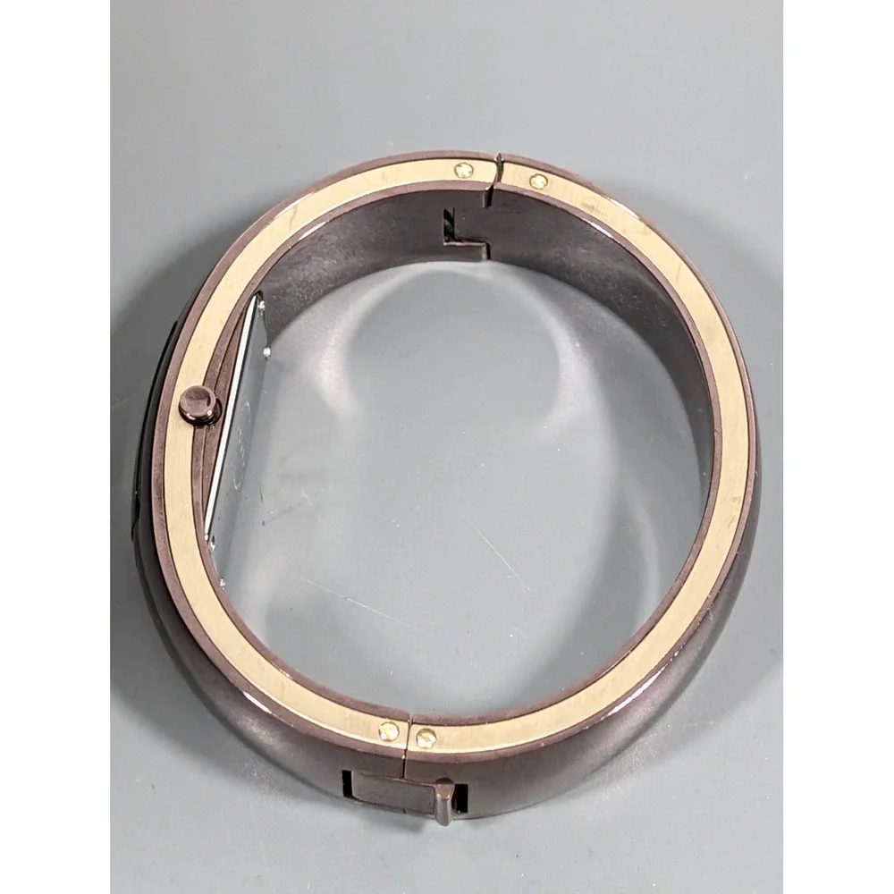 DKNY Bangle Watch Women's Brownish Purple & Gold Tone‎ Working Fits 6.5